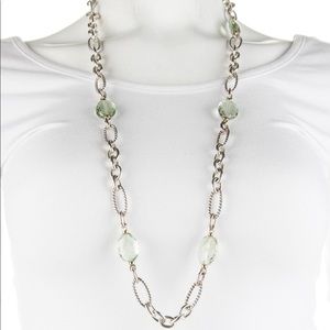 David Yurman Prasiolite Figaro Station Necklace